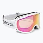 Skibrille Giro Cruz white stacked/amber pink