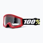 Fahrradbrille für Kinder 100% Strata Mini groom rot/klar
