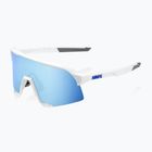 Sonnenbrille 100% S3 mattweiß/hyperblau mehrschichtig verspiegelt