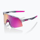 Sonnenbrille 100% S3 polished translucent/purple multilayer mirror