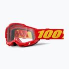 Kinder Fahrradbrille 100% Accuri 2 Junior red/clear