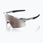 Sonnenbrille 100% Aerocraft gloss black chrome/hiper silver mirror