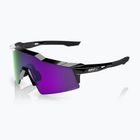 100% Speedcraft SL poliert schwarz/hyperpolarisiert lavendel verspiegelte Sonnenbrille
