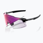 Sonnenbrille 100% Aerocraft gloss black/purple mirror photochromic