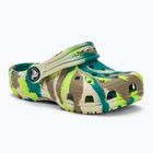 Slides Schlappen  Kinder Crocs Classic Marbled Clog T limeade/multi