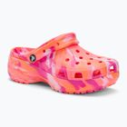 Slides Schlappen Damen Crocs Classic Platform Marbled guava/multi