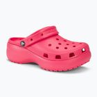 Crocs Classic Platform Clog Damen Flip-Flops hyper rosa