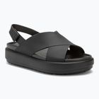 Crocs Brooklyn Luxe Cross Strap Damen Sandalen schwarz