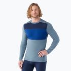 Herren Smartwool Thermal Merino Baselayer Colorblock Crew Boxed pewter blue thermal longsleeve