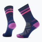 Trekking Socken Damen Smartwool Hike Light Cushion Tube Stripe Crew deep navy/power pink