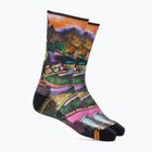 Trekking Socken Smartwool Hike Light Cushion New AOTO Print 2 Crew power pink