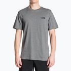 Männer The North Face einfache Kuppel Tee mittel grau Heidekraut T-Shirt