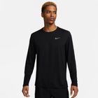 Herren Nike Miler Dri-Fit UV schwarzes Lauf-Langarmshirt