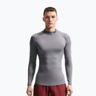 Herren-Trainingslangarmshirt Nike Pro Dri-Fit Mock-Neck smoke grey/black
