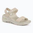 Damen SKECHERS Go Walk Arch Fit Sandale Poliert beige