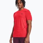 Herren Under Armour Seamless Grid beta/dunkel kastanienbraunes Trainings-T-Shirt