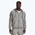 Herren Under Armour Rival Fleece FZ Hoodie castlerock light heather/white