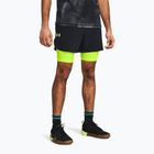 Men's Under Armour Peak Woven 2in1 Shorts schwarz/high vis gelb/high vis gelb