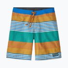 Badeshorts Herren Patagonia Wavefarer Boardshorts fitz stripe/pufferfish gold