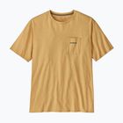Herren Patagonia Boardshort Logo Tasche Responsibili bienenwachsfarbenes T-shirt