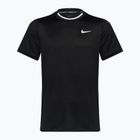 Herren Nike Court Dri-Fit Advantage Tennisshirt schwarz/weiss