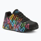 Schuhe Kinder SKECHERS JGoldcrown Uno Lite Spread The Love black/multicolor