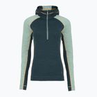 Thermoaktiver Hoodie Damen Smartwool Classic Thermal Merino Base Layer 1/2 Zip Hoodie Boxed twilight/arctic green