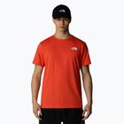 Herren The North Face Box Nse T-Shirt karminrot orange/schwarz