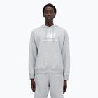 Herren New Balance Stacked Logo French Terry Hoodie sportlich grau