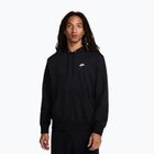Herren Nike Club French Terry Pullover Hoodie schwarz/schwarz/weiß