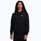 Herren Nike Club French Terry Pullover Hoodie schwarz/schwarz/weiß