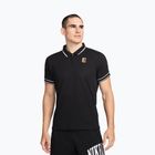 Herren Tennis-Poloshirt Nike Court Heritage Polo schwarz/weiss
