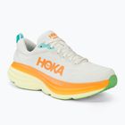 HOKA Herren Laufschuhe Bondi 8 blanc de blanc/solar