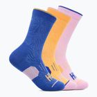 HOKA Crew Run Socken 3 Paar rosa twillight/sherbert/dazzling blau