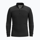 Herren Smartwool Intraknit Thermal Merino Base Layer 1/4 Zip schwarz/weiß Thermopullover