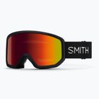 Skibrille Smith Transfer black/red sol-x mirror