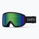 Skibrille Smith Transfer black/green sol-x mirror