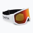 Skibrille Smith Transfer white/red sol-x mirror