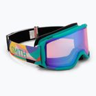 Kinder-Skibrille Smith Daredevil Jr jade formations/blue sensor mirror