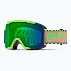 Skibrille Smith Squad S2 slime static shag/chromapop everyday green mirror