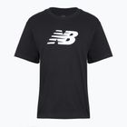 Damen T-Shirt New Balance Sport Jersey Relaxed Logo black/white