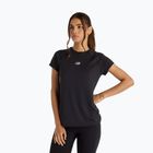 Frauen New Balance Saisonale Jacquard schwarzes T-shirt