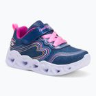 Kinderschuhe SKECHERS Heart Lights Retro Hearts navy leather/multi trim