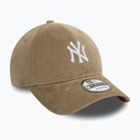 New Era Cord 9FORTY New York Yankees Baseballmütze beige