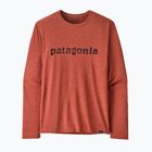 Herren Patagonia Cap Cool Daily Graphic Shirt '73 Text Logo / Töpfer rot x-dye Longsleeve