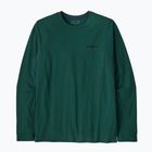 Herren Patagonia P-6 Logo Responsibili kaskadengrünes Longsleeve