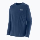 Longsleeve Herren Patagonia Cap Cool Merino Blend Graphic heritage header/clement blue