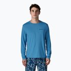 Longsleeve Herren Patagonia Capilene Cool Daily - Boardshort Logo shore blue/light shore blue x-dye