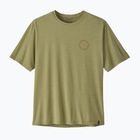 Herren-Trekkingshirt Patagonia Cap Cool Daily Shirt - Spoke Stencil gumtree green - light gumtree green x-dye