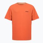Herren T-Shirt Patagonia P-6 Logo coal orange